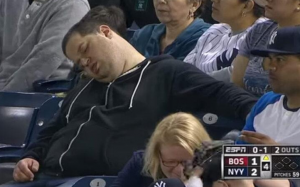 Sleeping Yankees Fan