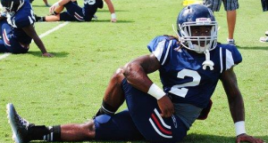 Brandin Bryant Stretching Before FAU's Scrimmage.