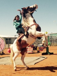 The Rhinestone Roper will perform at the Dusty Trails Wild West Town prior to each night of rodeo. The roper was featured on Season 6 of America’s Got Talent.