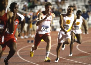 Ricco Hall qualified for nationals in both the 200 meters and as part of the 4x100 relay. (Photo Courtesy Darren Miller)