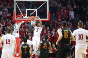 Andrew White III was one of four Huskers in double figures Wednesday against Maryland. (Photo Courtesy Scott Bruhn/Nebraska Communications)