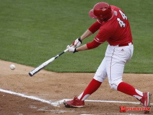 Ben Miller was 2-for-2 with three walks (Photo Courtesy Stephanie Carpenter/Nebraska Communications)