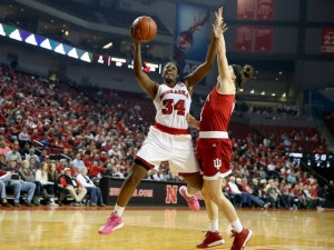 Jasmine Cincore scored a career-high 16 points for the Huskers. (Photo Courtesy Scott Bruhn/Nebraska Communications)