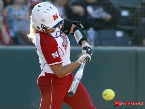 Madi Unzicker had a double, a homer and two RBIs for the Big Red. (Photo Courtesy Stephanie Carpenter/Nebraska Communications)