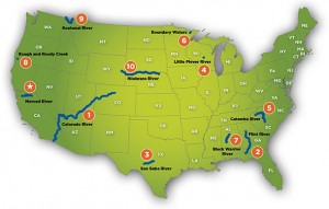Endangered Rivers map