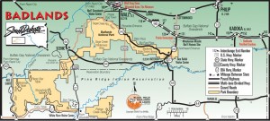 Badlands National Park map
