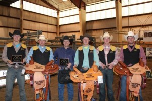 EWC CNFR Qualifiers (l to r):  Dustin Dailey, Derek Weinreis, Coach Jake Clark, Troy Wilcox, Cotey Hansen and Levi O’Keefe.