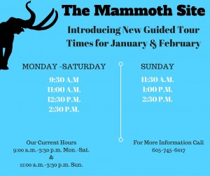 FB Post for New Guided Tour Hours Jan-feb