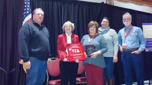  Current board members Tom Menke, Terri Haynes and Jim O'Rourke and incoming board member, Amanda Bannan along with Superintendent Dr. Winchester attend the State Conference of Nebraska Association School Boards.